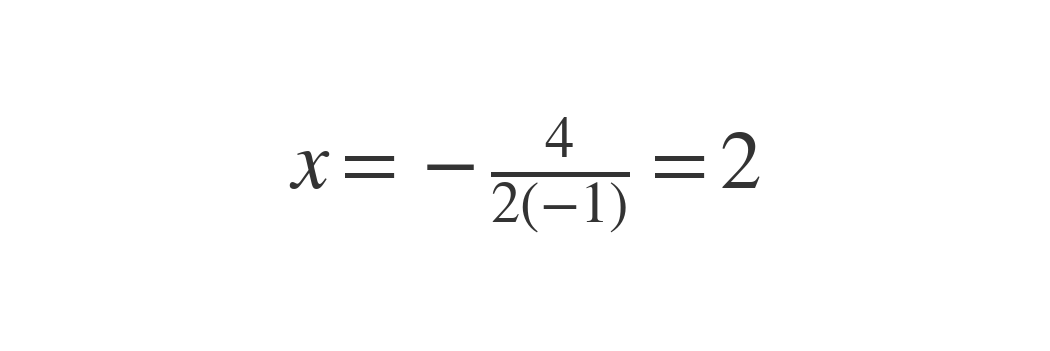 x = 2